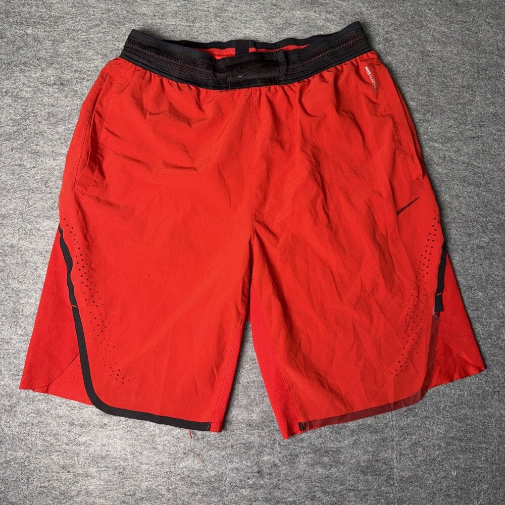Nike Shorts Mens Red Black Aeroswift Athleisure Gym - Size S
